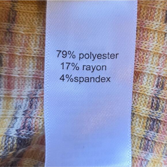 Y Maurices 24/7 Multicolor Space Dye Bodycon Midi Dress NWT Womens Size S Yellow - Picture 8 of 8